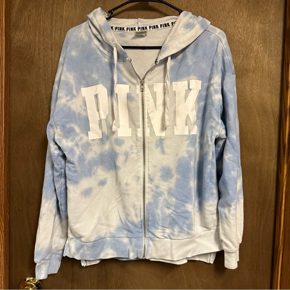 Victorias Secret Pink Full Zip Hoodie Sweatshirt‎ Small